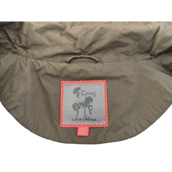 Circus by Sam Edelman Olive Green Jacket XL Cotton Orange Accents - Picture 8 of 12